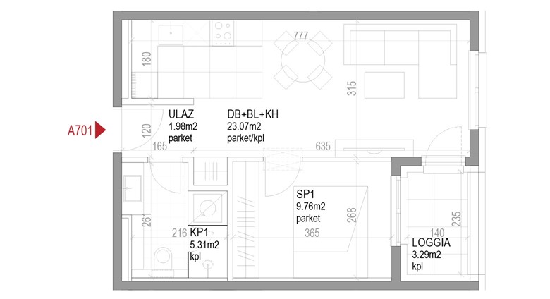 2-soban stan u novogradnji Trešnjevka Ozaljska Zagreb A701