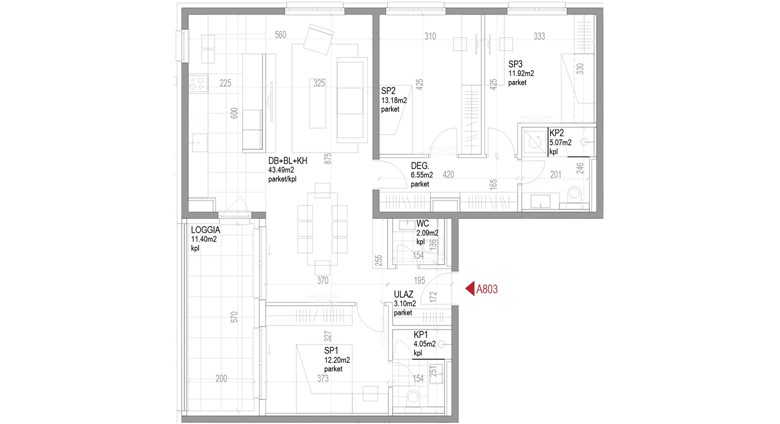 Četverosoban stan Ozaljska - A803