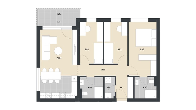 Četverosoban stan Velika Gorica Prodaja novogradnje Green Side Residence A01