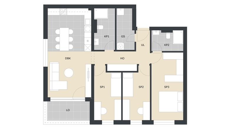 Četverosoban stan Velika Gorica Prodaja novogradnje Green Side Residence A07