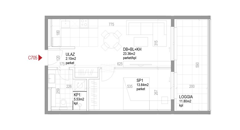 Dvosoban stan 7. kat Trešnjevka – novogradnja stan Zagreb kupnja