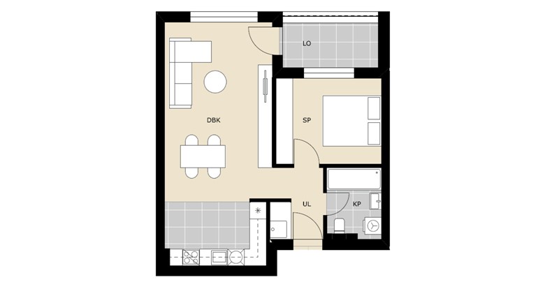 Dvosoban stan Ulica Andrije Kačića Miošića D12