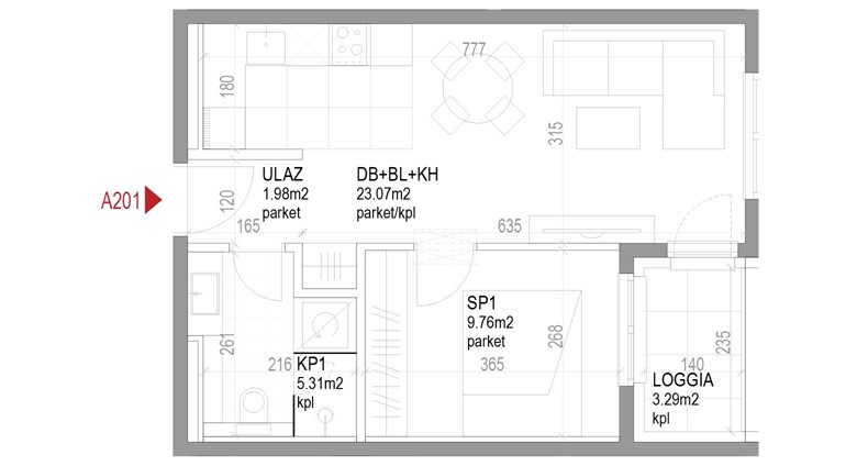 Dvosoban stan Ozaljska - A201