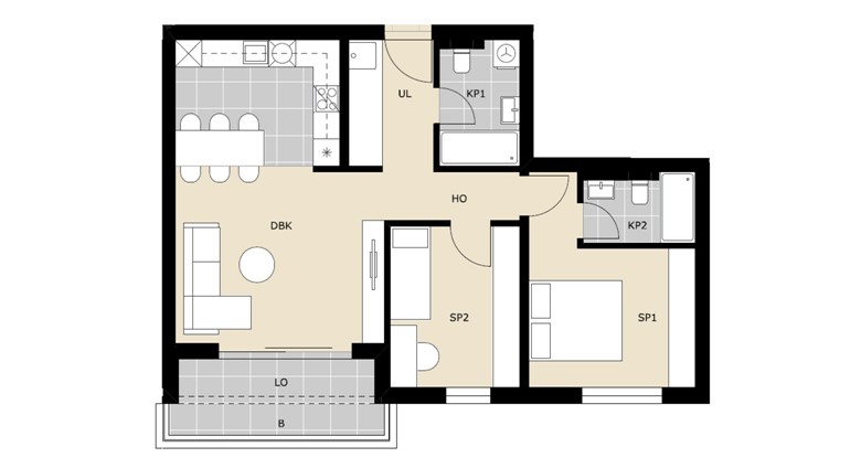 Green Side novogradnja trosoban na prodaju D55
