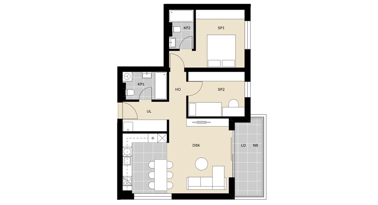 Green Side stan trosoban Velika Gorica C1
