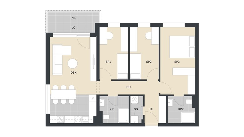 Prodaja stanova Velika Gorica četverosoban stan Green Side Residence A33