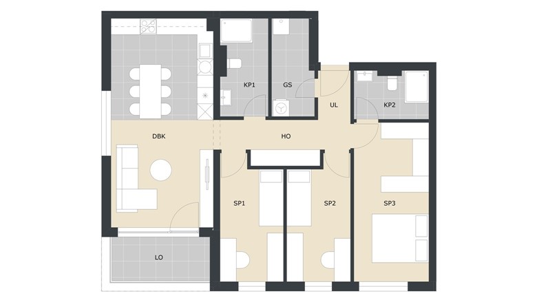 Prodaja stanova Velika Gorica četverosoban stan Green Side Residence A39