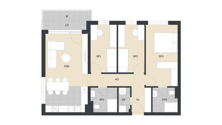 Prodaja stanova Velika Gorica četverosoban stan Green Side Residence A48