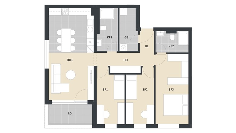 Prodaja stanova Velika Gorica četverosoban stan Green Side Residence A54