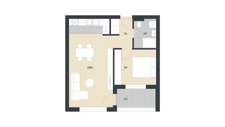 Prodaja stanova Velika Gorica dvosoban stan Green Side Residence A06