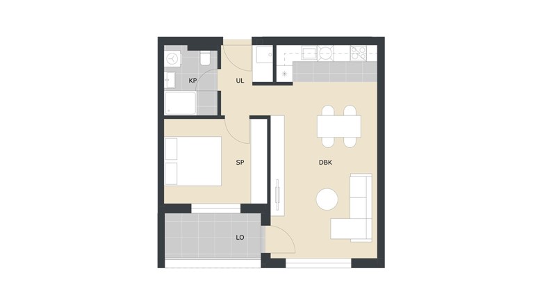 Prodaja stanova Velika Gorica dvosoban stan Green Side Residence A36