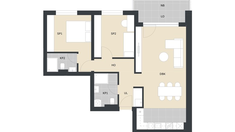 Prodaja stanova Velika Gorica trosoban stan Green Side Residence A03