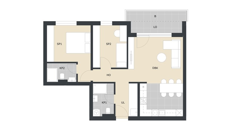 Prodaja stanova Velika Gorica trosoban stan Green Side Residence A57
