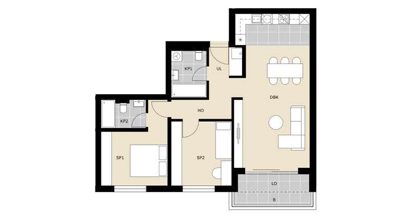 Trosoban nenamješten stan prodaja VG D17