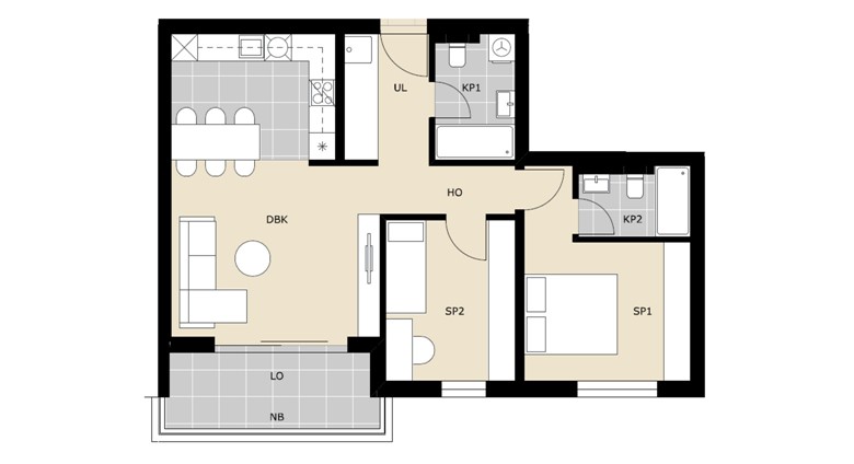 Trosoban stan Ulica Andrije Kačića Miošića D46
