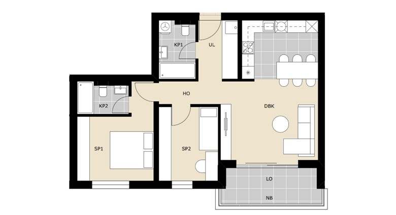 Trosoban stan VG Ulica Kačića Miošića D10